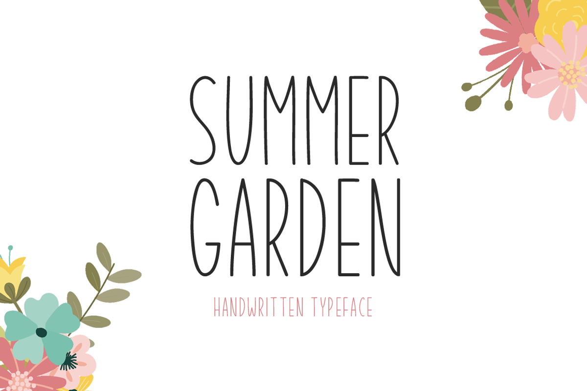 Summer Garden Typeface, a Script Font by Seemly Fonts (Photo 1 of 5)