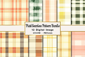 Plaid Seamless Pattern Bundle, an Illustration by OK Design
