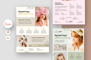 Aesthetic Clinic Flyer Template, a Flyer Template by artbart