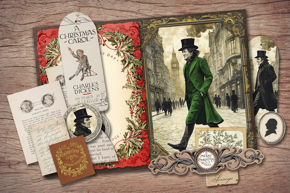 A Christmas Carol Scrapbook Kit, a Seasonal Illustration by Secret Helper (Photo 7 of 8)