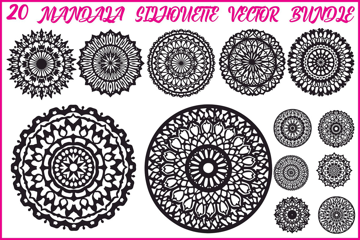 Boho Floral Mandala Vector Pack, an Illustration by Artivon (Photo 1 of 21)