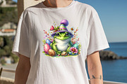 Spring Frog  Sublimation Clipart Bun, an Illustration by SVGArt (Thumbnail 6 of 7)