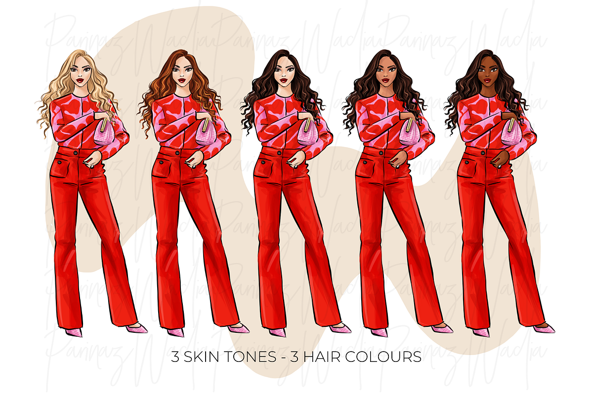 Fashion Girls 55 clipart png, an Illustration by Parinaz Wadia Design (Photo 3 of 11)