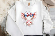 Watercolor Animal 4th of July Clipar, an Illustration by DreamCafeArt (Thumbnail 4 of 7)