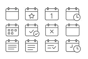 Calendar icon collection showcasing, an Object Illustration by ZinetroN