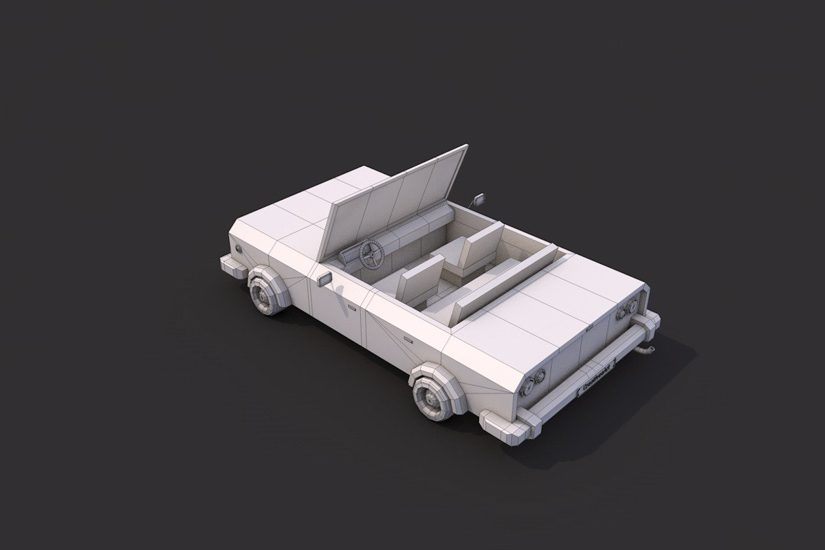 Low Poly Cabriolet, a Cars & Vehicle 3D Model by CreativeeArt (Photo 8 of 8)
