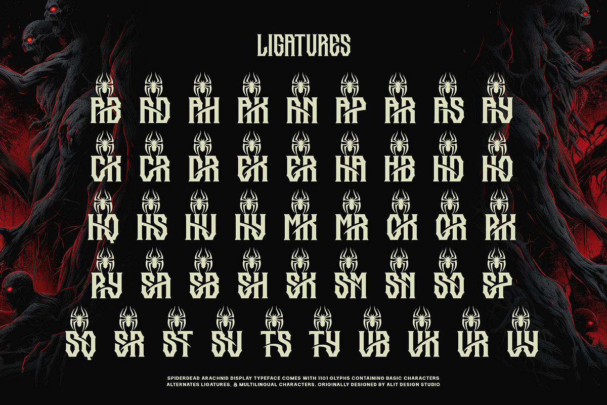 Spider Dead Typeface, a Blackletter Font by alit design (Photo 15 of 17)