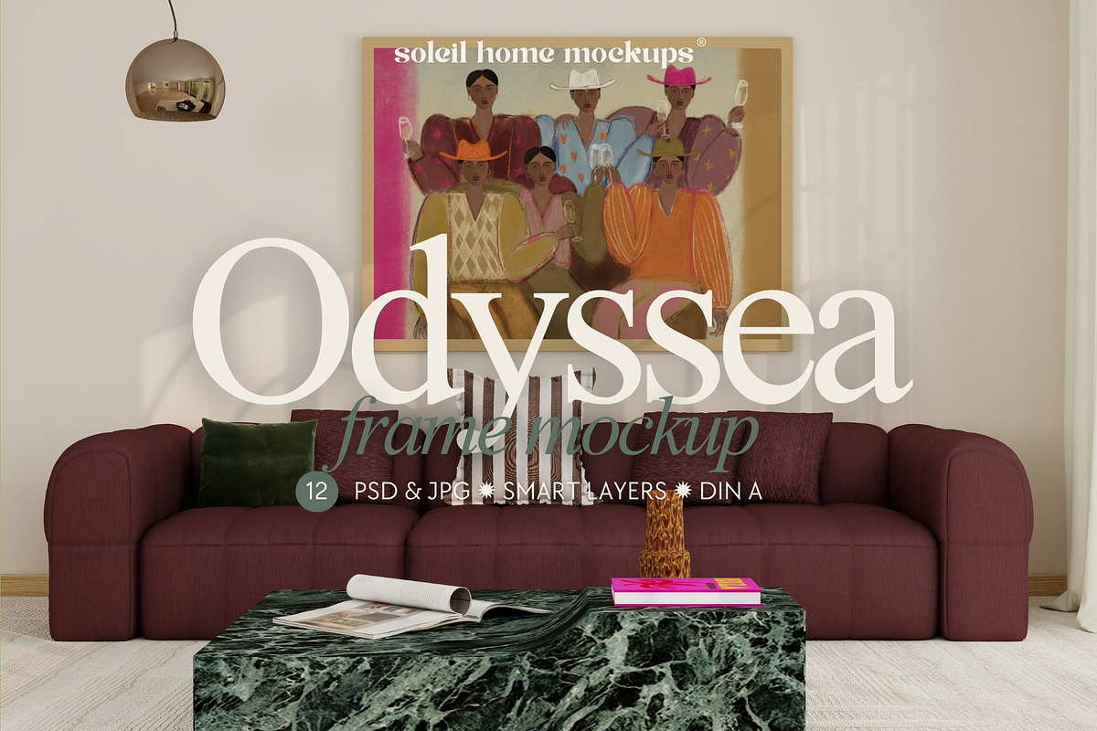 ODYSSEA | Vintage Frame Mockup SET, a Household Mockup by SoleilHomeMockups (Photo 1 of 11)