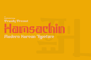 Hamsachin - Modern Korean Font