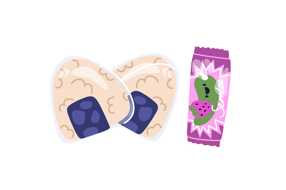 Asian food products, snacks set, a Food Illustration by Good Studio (Photo 3 of 6)