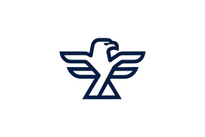 Eagle bird emblem in clean line, a Branding & Logo Template by Vectorium Studio