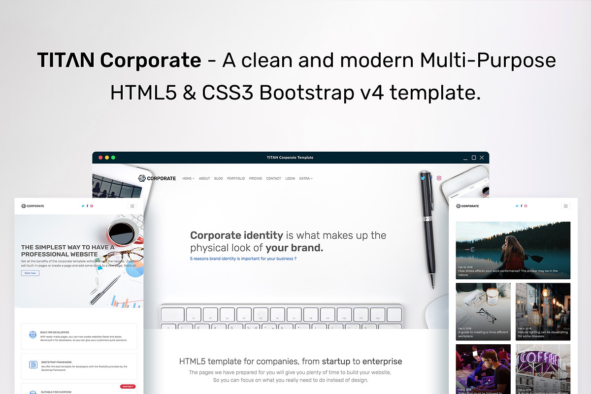 TITAN Corporate - HTML Template, a HTML Template by Themebiotic (Photo 1 of 5)
