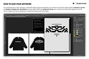 Premium Long-Sleeved Mockup, a Shirt Mockup by Studio Innate (Thumbnail 5 of 7)