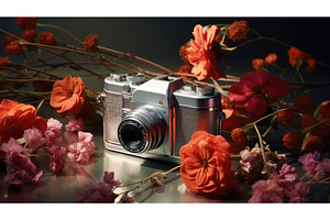 beauty camera with flowers ai, a Beauty & Fashion Photo by pikepicture