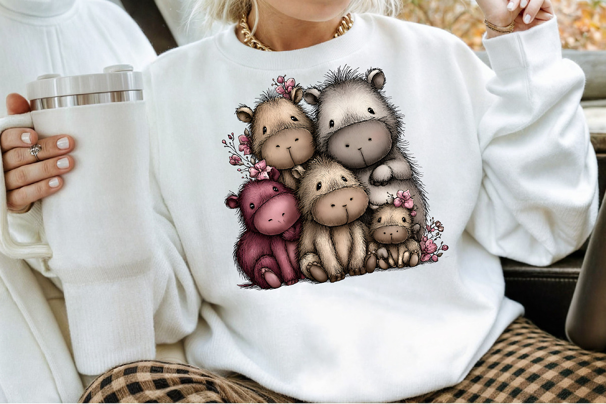 Cute Capybara Nursery Clipart, an Animal Illustration by Sublimation Artist (Photo 4 of 6)
