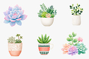 Watercolor Succulent Clipart, an Illustration by CreationArt (Thumbnail 4 of 5)