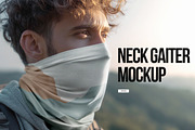 Neck Gaiter Neckwear Mockup, a Mask Mockup by rebrandy (Thumbnail 1 of 8)