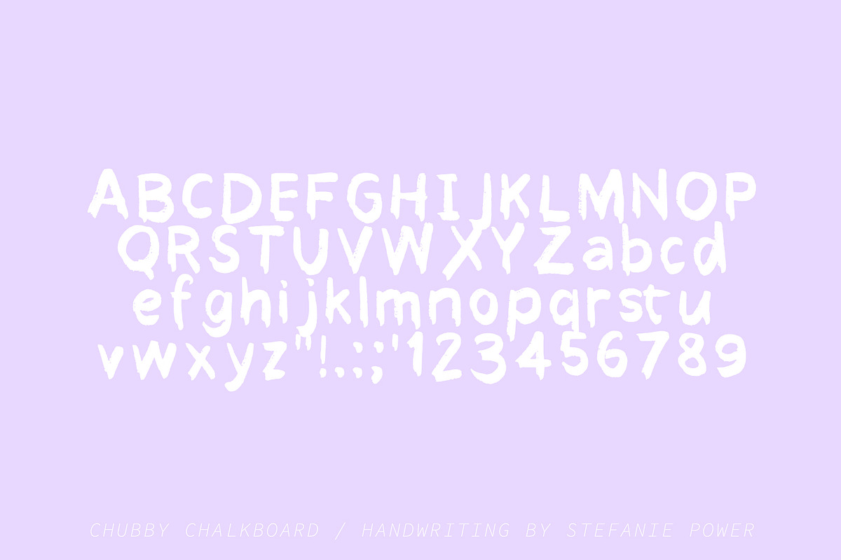 Chubby Chalkboard | Handwritten Font, a Script Font by Stefanie Madison (Photo 2 of 2)