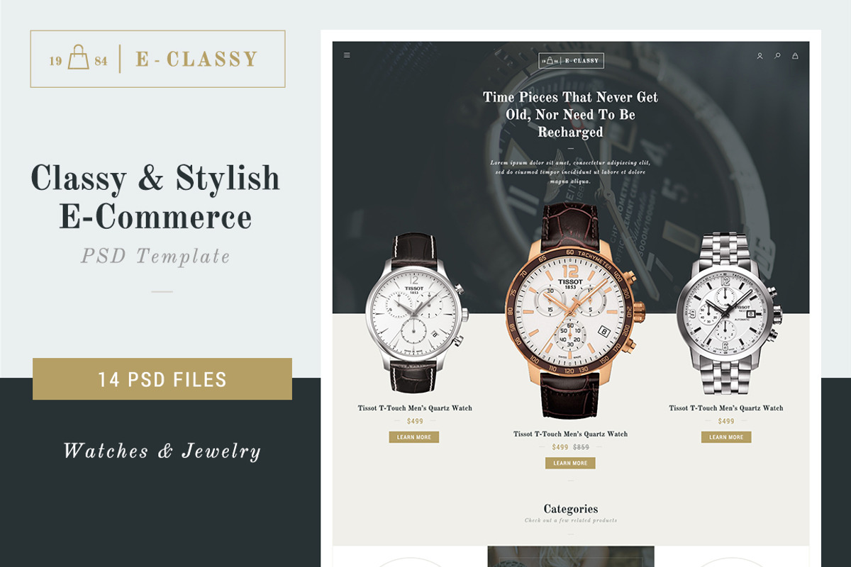 E-Classy - Luxury Shop PSD Template, a Websites & App Template by rtyc (Photo 1 of 5)