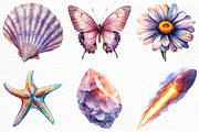 Watercolor Pastel Whispers Clipart, an Illustration by Craft Nest (Thumbnail 2 of 6)