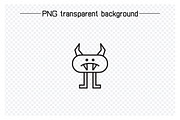 Cute Monster Avatars Illustrations, an Outline Icon by Designfour (Thumbnail 6 of 7)