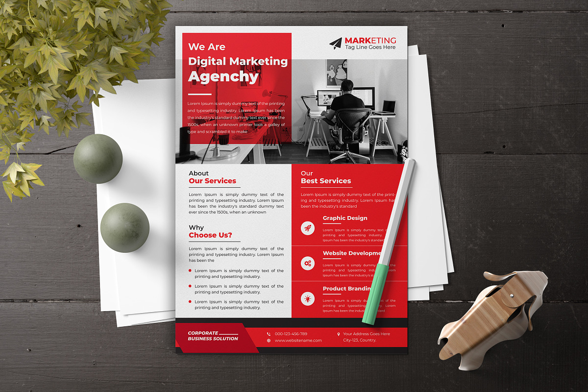 Corporate Theme Business Flyer, a Flyer Template by Graphiexperto (Photo 5 of 6)