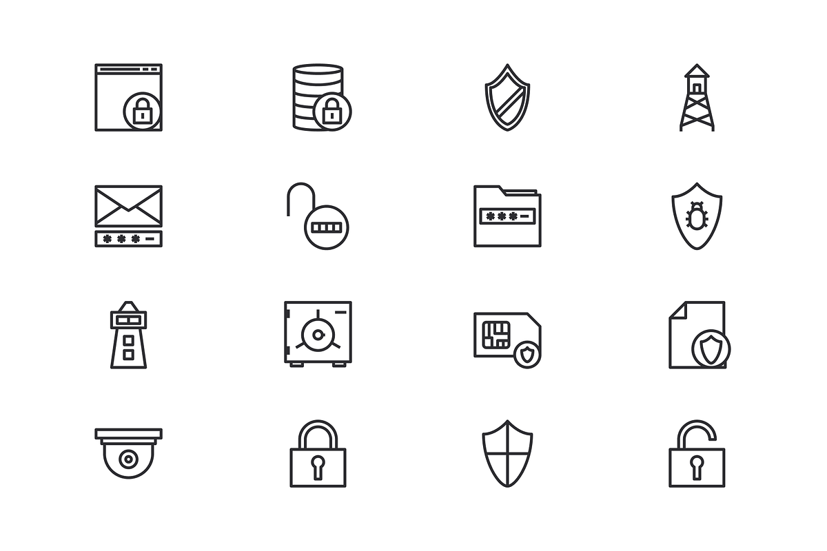 Security Icons (60 Icons), an Icon by Middltone (Photo 5 of 5)