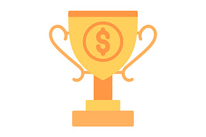 Trophy Flat Icon, a Duotone Icon by Pexelpy