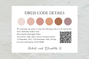 QR code wedding event attire card, a Card Template by EvaTemplates (Thumbnail 5 of 5)