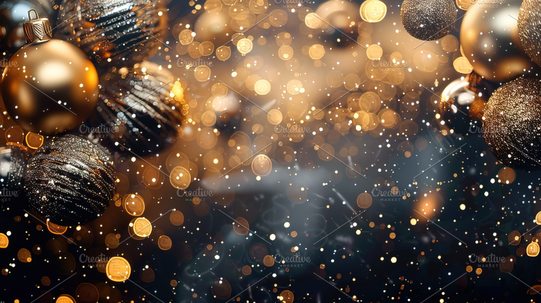 Elegant Gold Holiday Ornaments, a Holiday Photo by Ales Munt