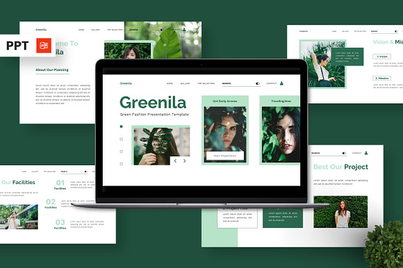 Greenila - Green Fashion Powerpoint preview 7