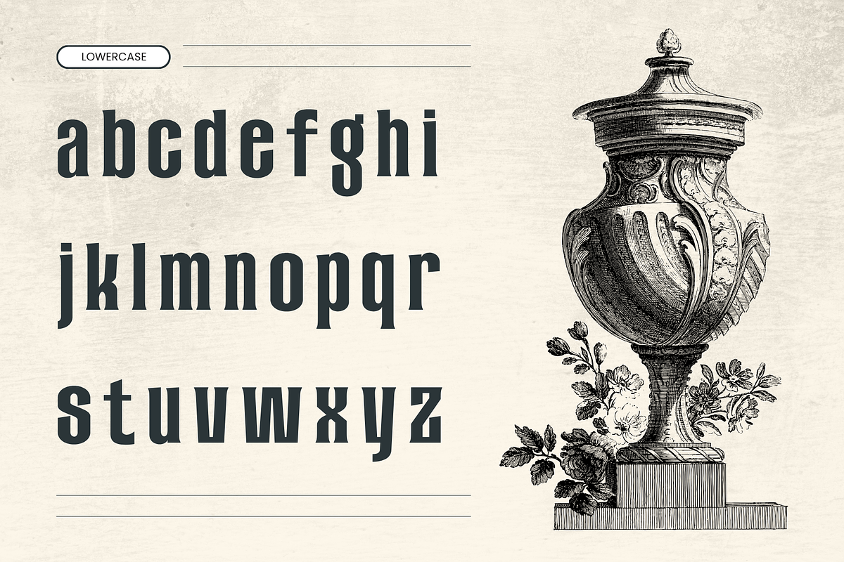 Arexa - Blackletter Logo Font, a Blackletter Font by Nirmana Visual (Photo 2 of 11)