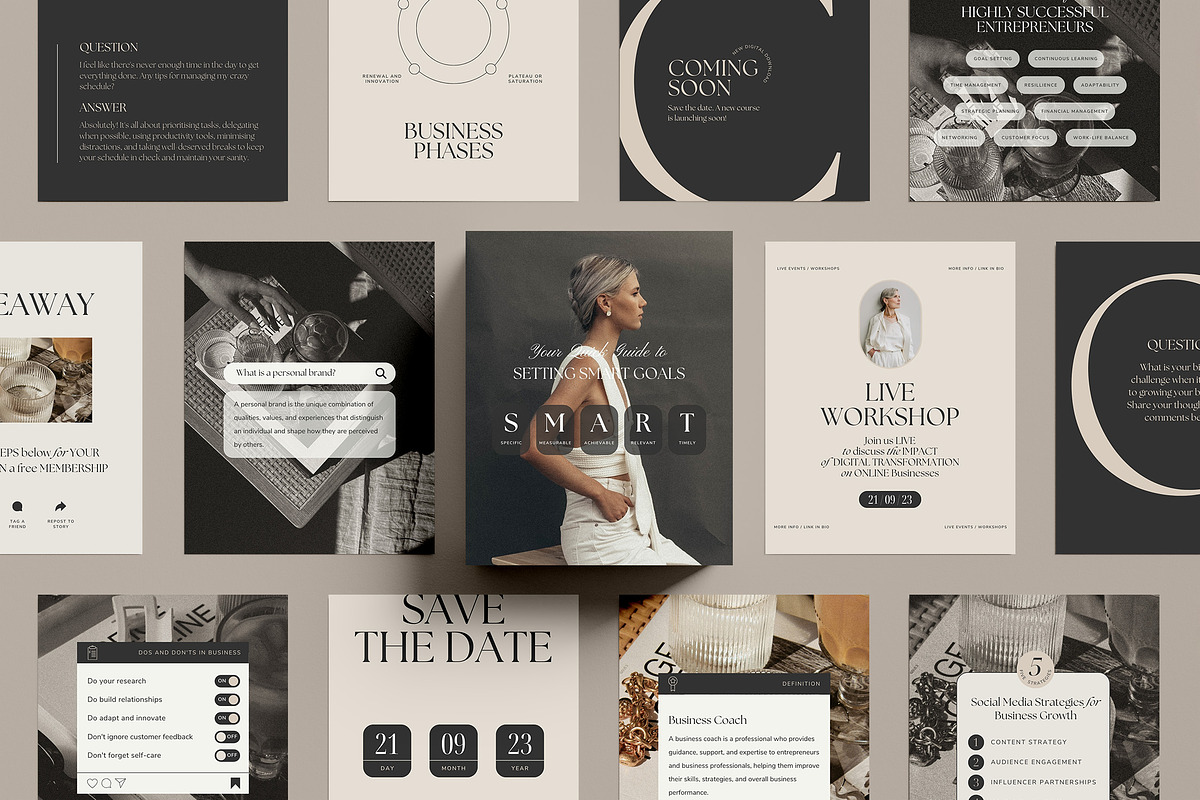 Coach Instagram Templates, a Social Media Template by Studio Loire (Photo 3 of 9)