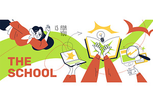 Online education banner. Internet, an Education Illustration by Stock-Smart-Start