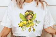 Whimsical Enjoy Lemon Fairy Clipart, a Seasonal Illustration by designcity5 (Thumbnail 4 of 5)