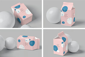 Juice Milk Packaging Box Mockup, a Packaging Mockup by megostudi0