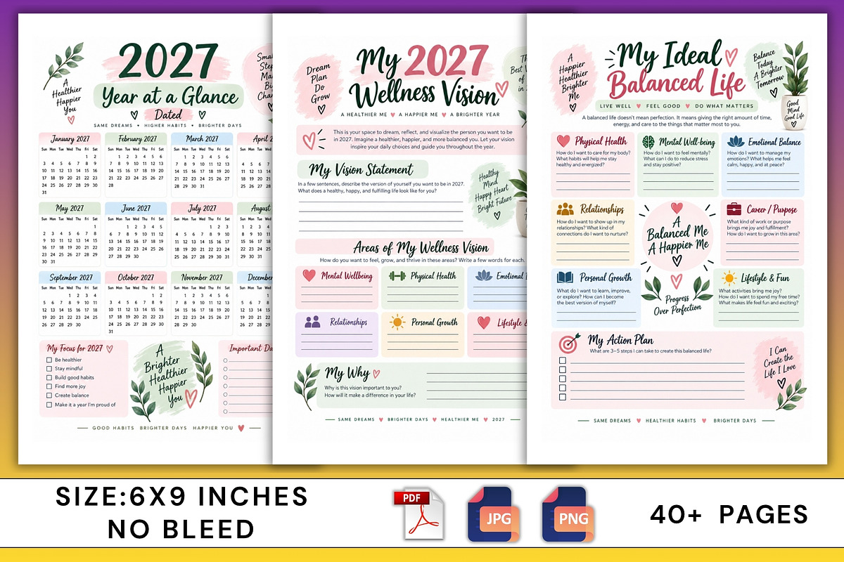The Art of Wellness Journal 2027, a Stationery Template by Designmela01 (Photo 10 of 12)