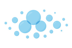 Light blue soap bubbles. Soft water, an Illustration by GraphiShop