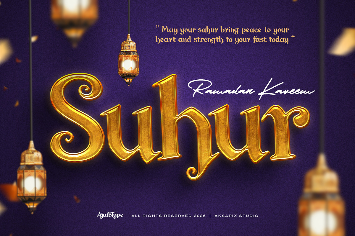 AjaibType - Display Font, a Serif Font by Aksapix Studio (Photo 5 of 7)
