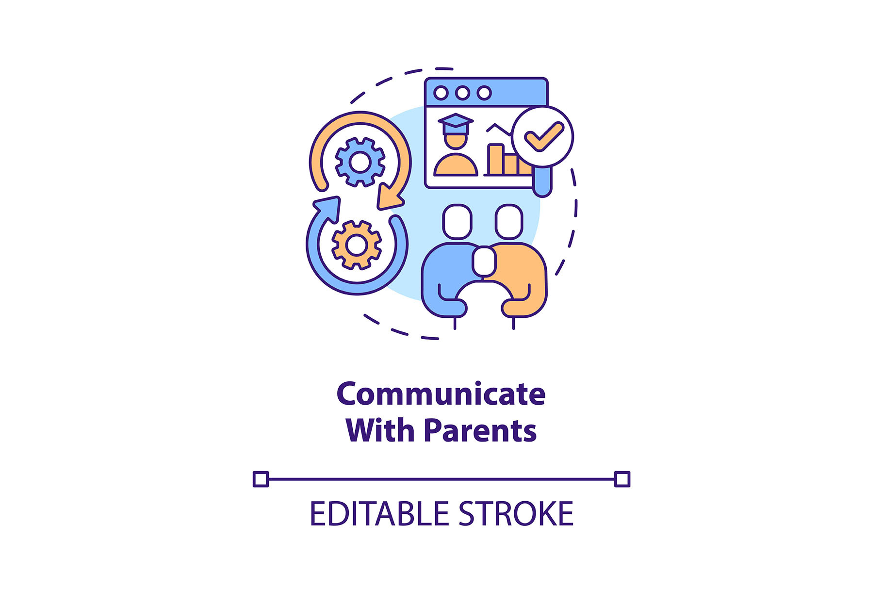 Communicate with parents concept, an Icon by IMG Visuals