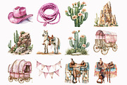 Pink Cowgirl Clipart, an Illustration by Design Market (Thumbnail 5 of 5)