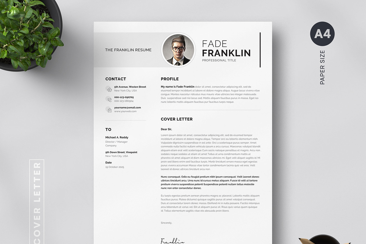 Modern Resume Template | Word Resume, a Resume Template by Orcshape Studio (Photo 4 of 5)