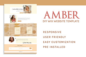 Amber Wix Website Template