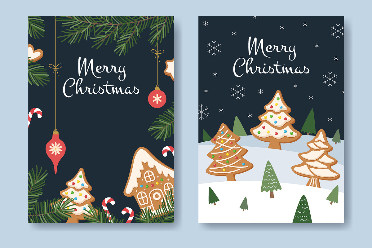 Christmas Card Set, a Seasonal Illustration by Barsuk's Shop (Photo 2 of 2)