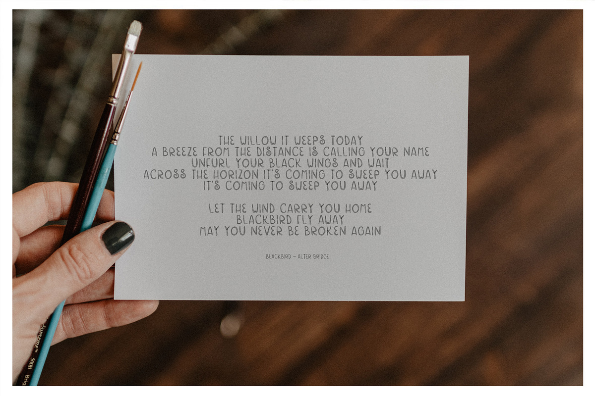 Black Bird a Handwritten Font preview 4