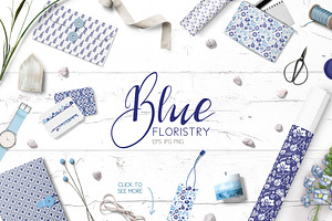✽ Blue Floristry ✽ Vector clipart