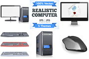 Realistic Computer and Peripherals, a Technology Illustration by TAlex (Thumbnail 1 of 6)