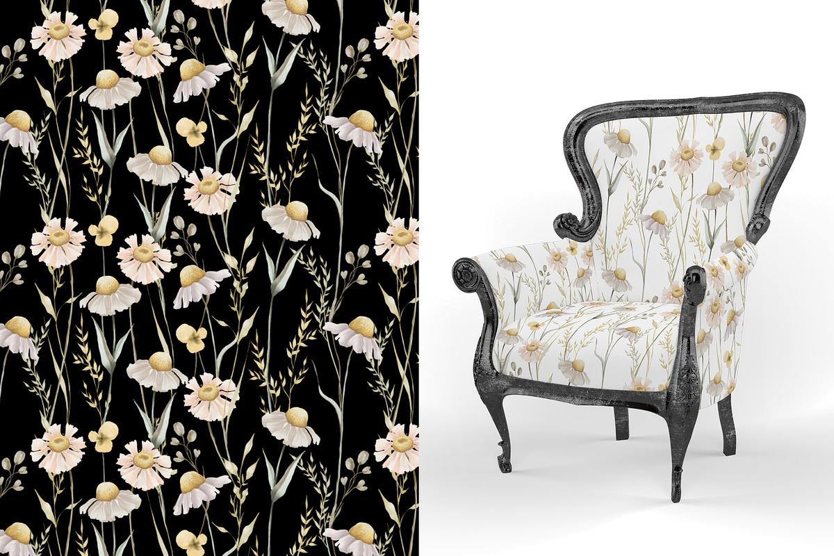 Meadow flowers watercolor patterns, a Pattern Graphic by ArtPavo (Photo 9 of 10)