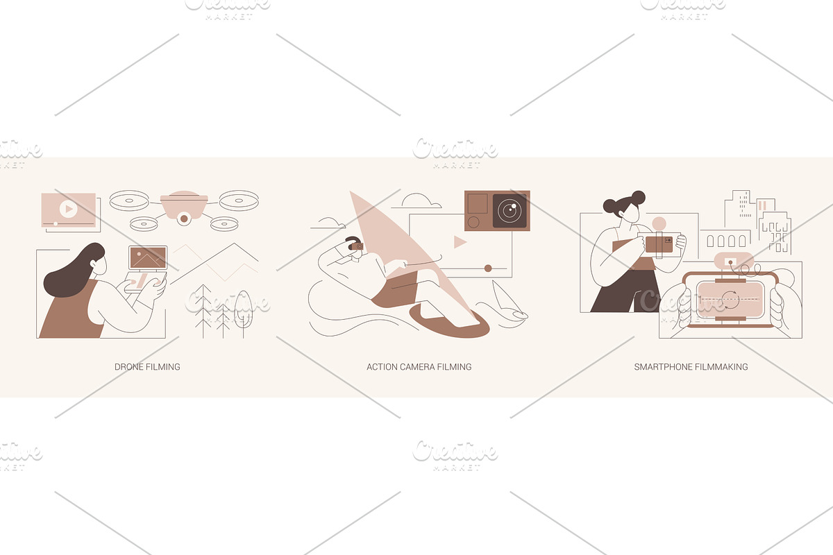 Filmmaking as a hobby isolated, a Person Illustration by Visual Generation