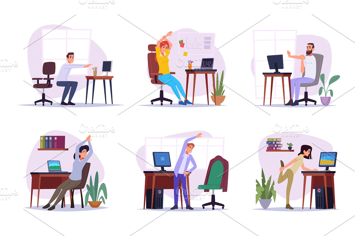 Stretching characters. Business, a Finance Illustration by Onyx